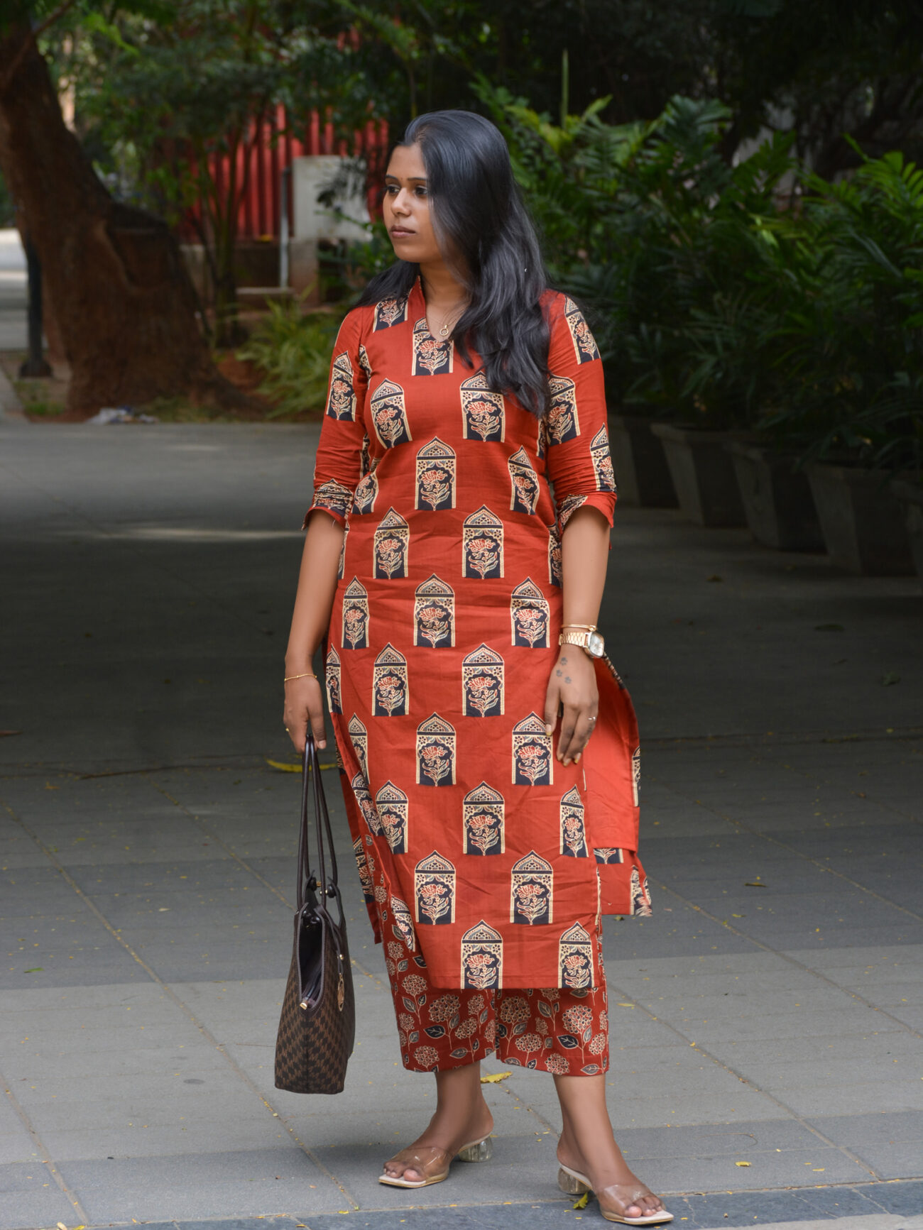 Maroon pure Cotton Co-Ord set - Image 5