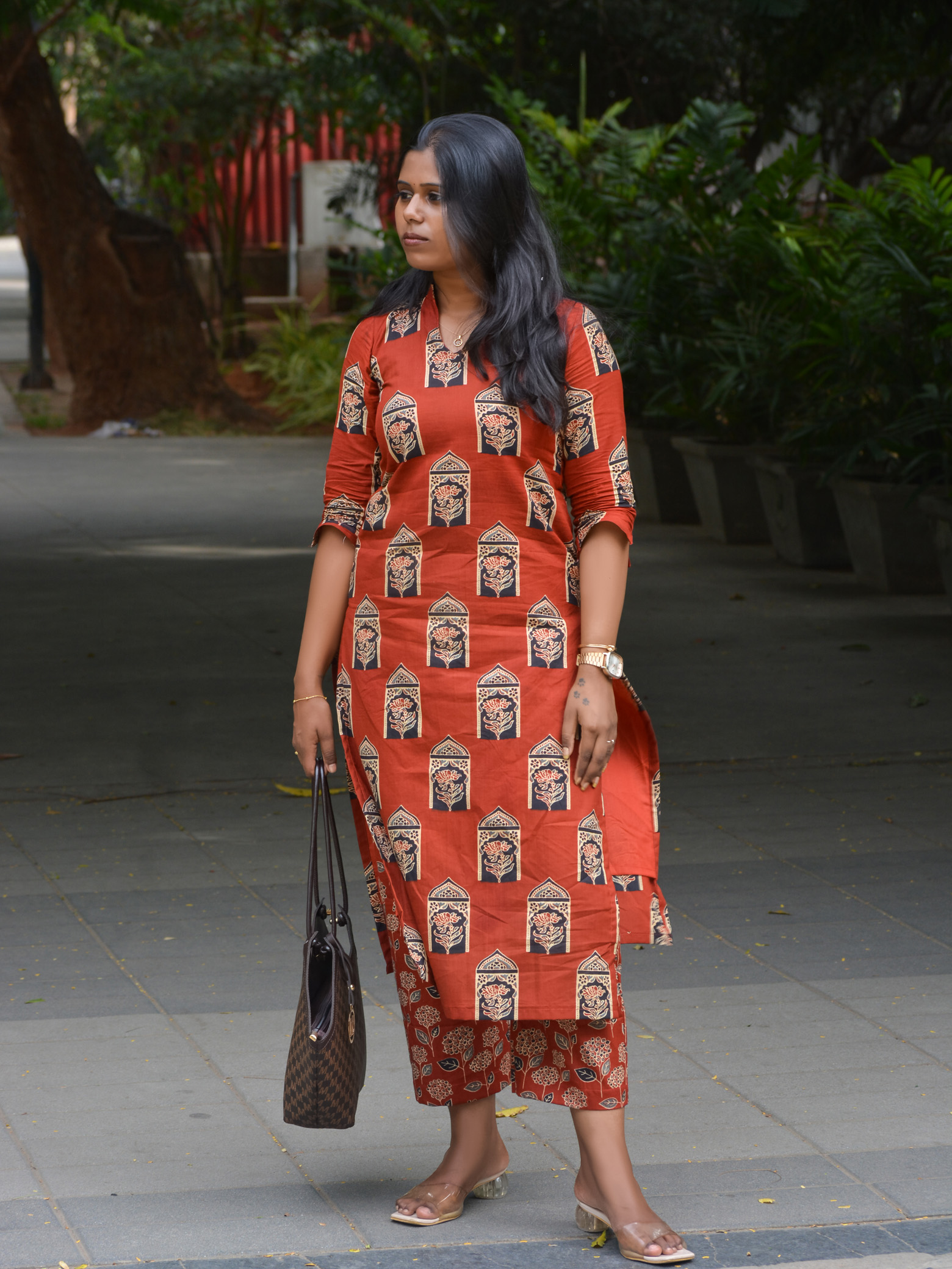 Maroon pure Cotton Co-Ord set - Image 5