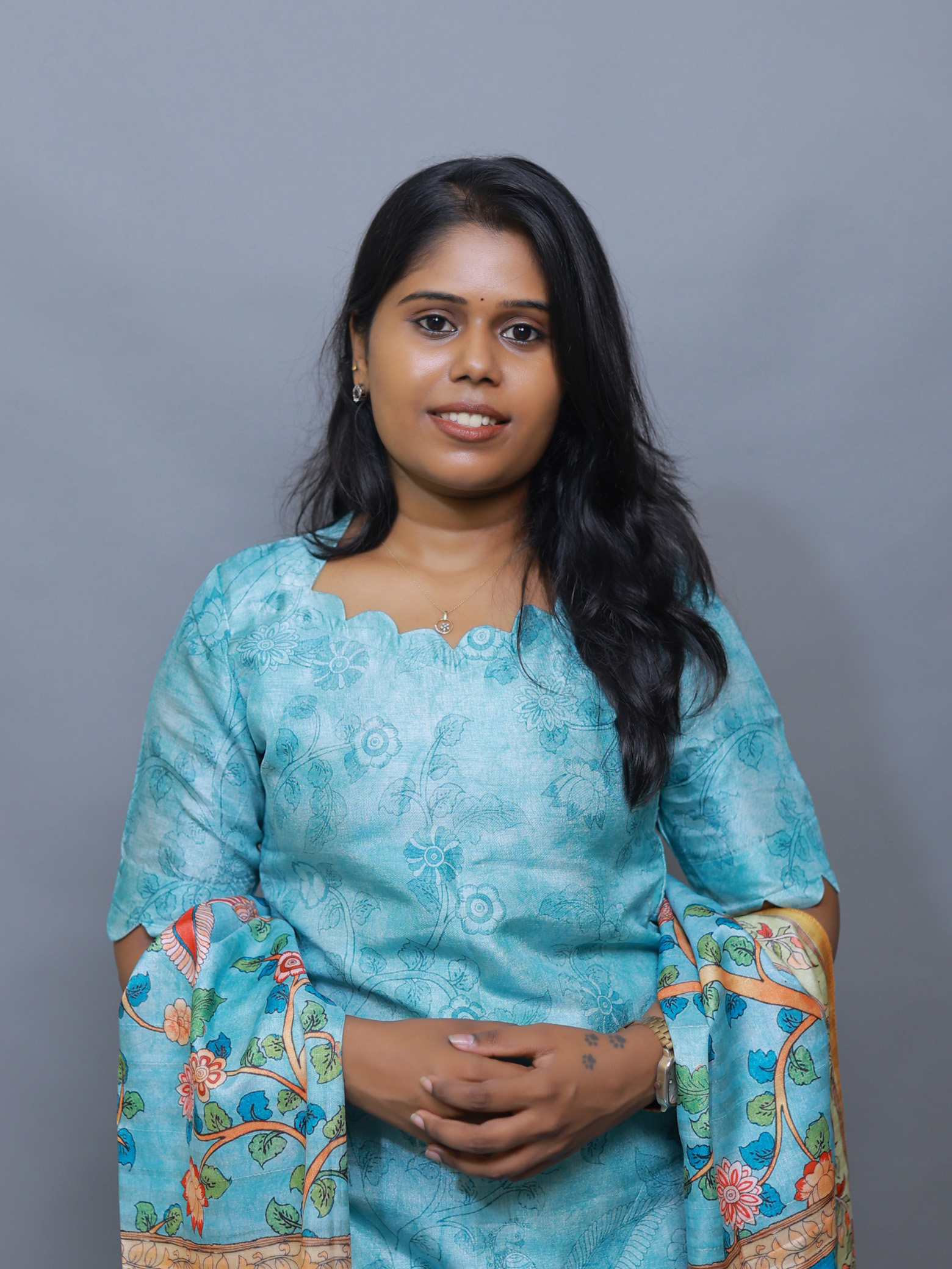 Sky blue chanderi top and dupatta set - Image 5