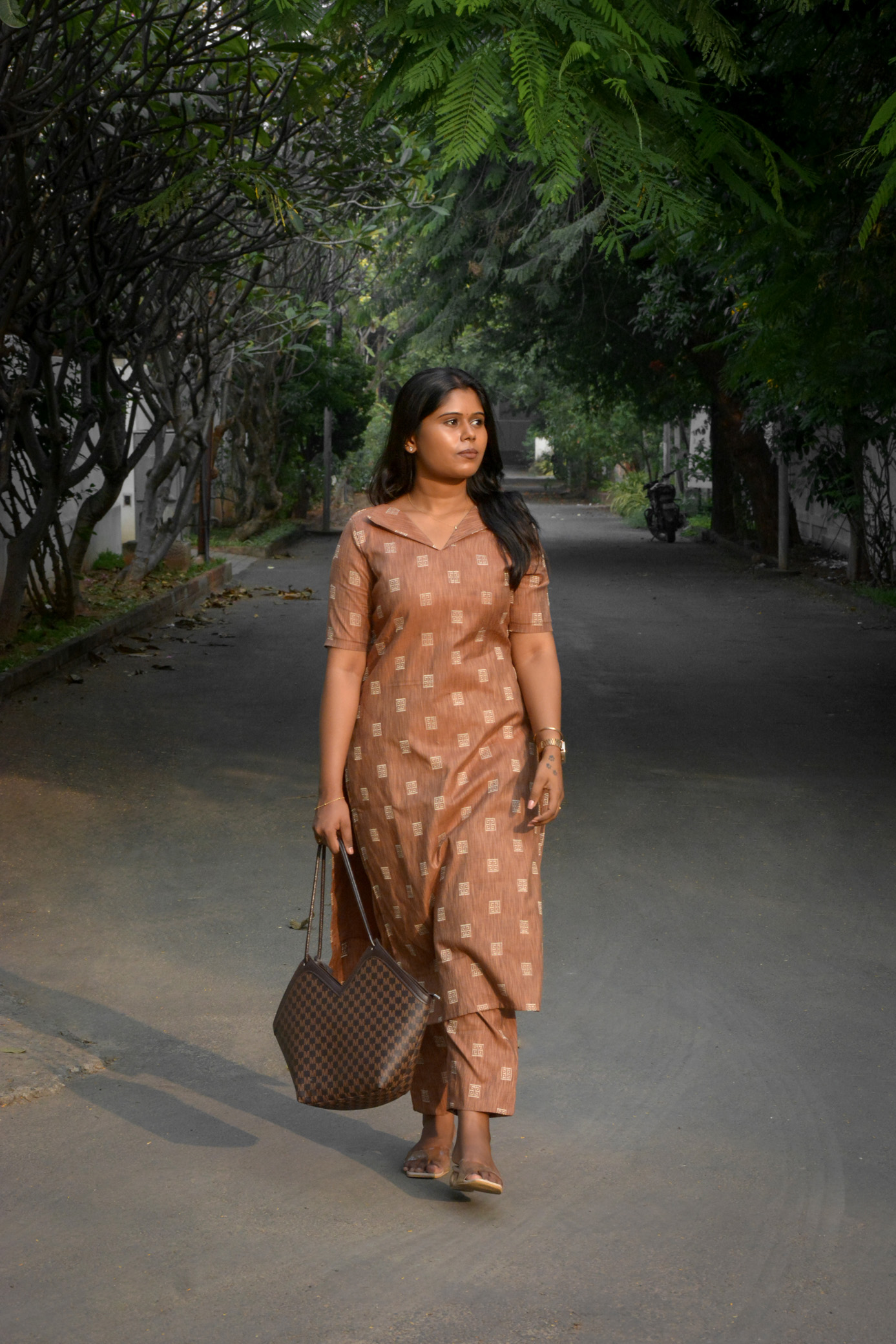 Brown Handloom Cotton Co-Ord Set - Image 6