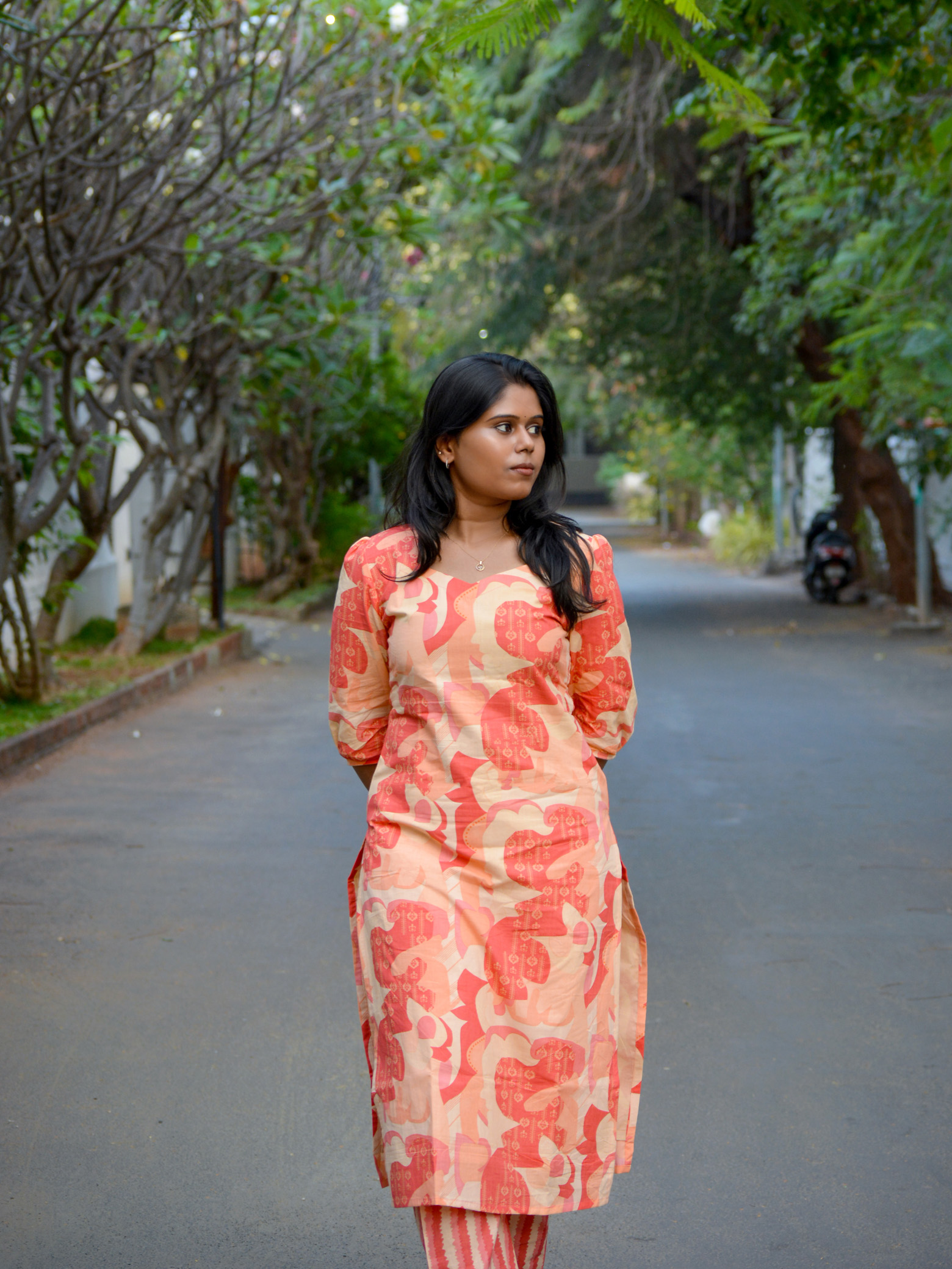 Peach Stylish Pure Cotton Co-Ord Set