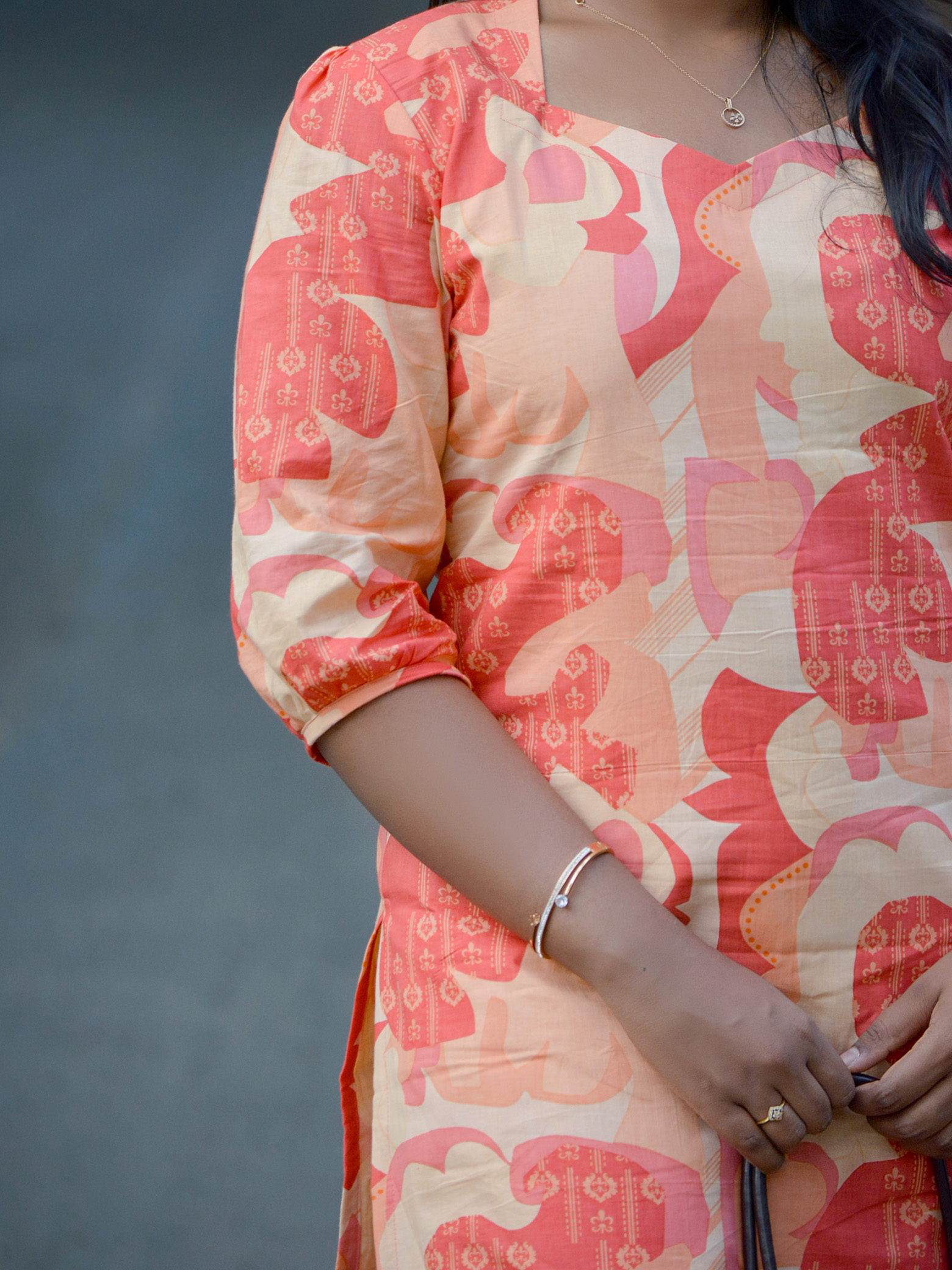 Peach Stylish Pure Cotton Co-Ord Set - Image 4