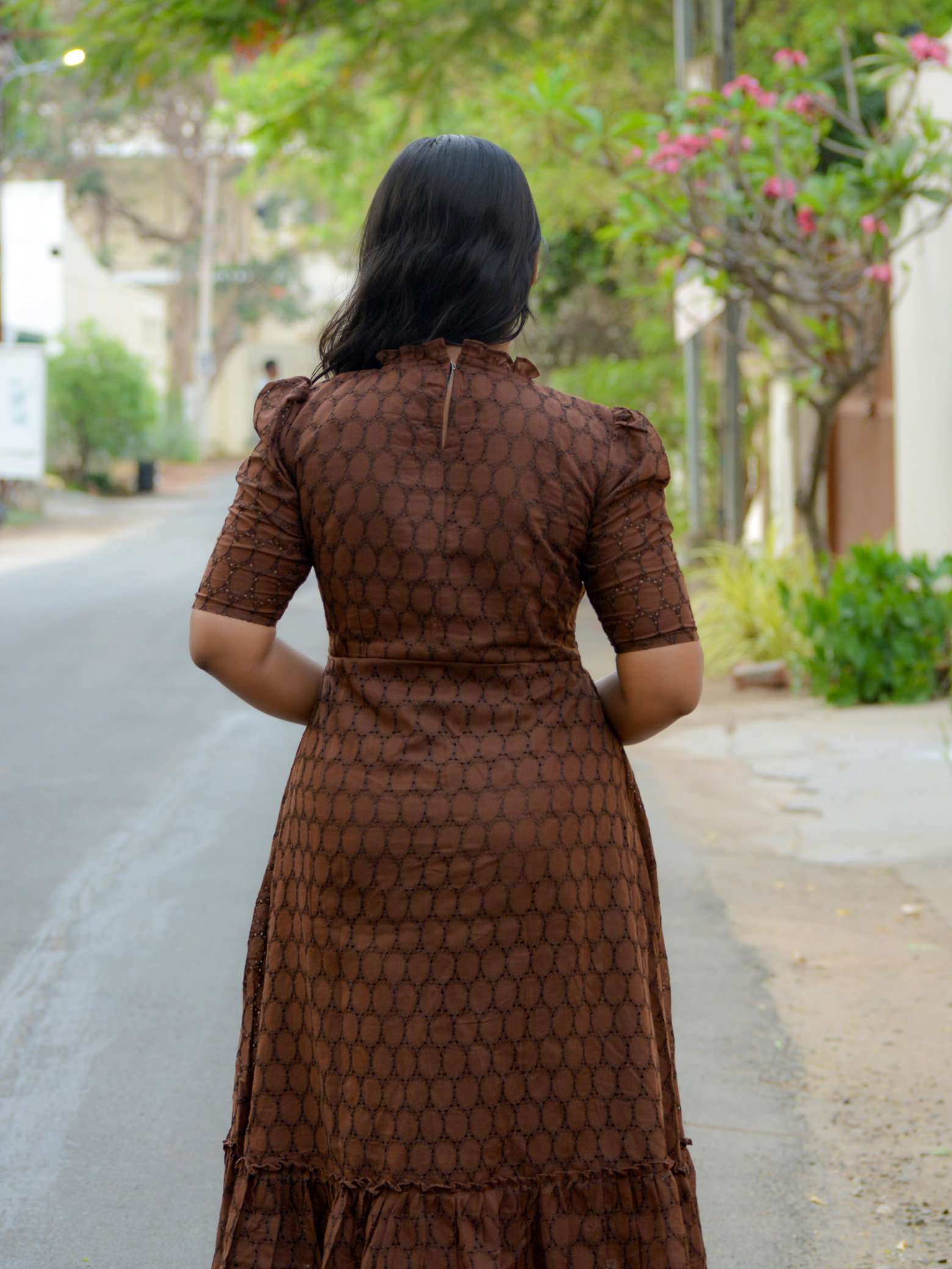 Brown Hakoba Fit & Flare Maxi Dress - Image 5